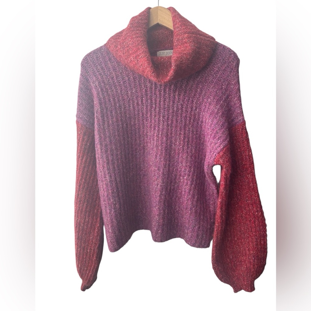 Ruby Moon colour block Cowl Neck - Small